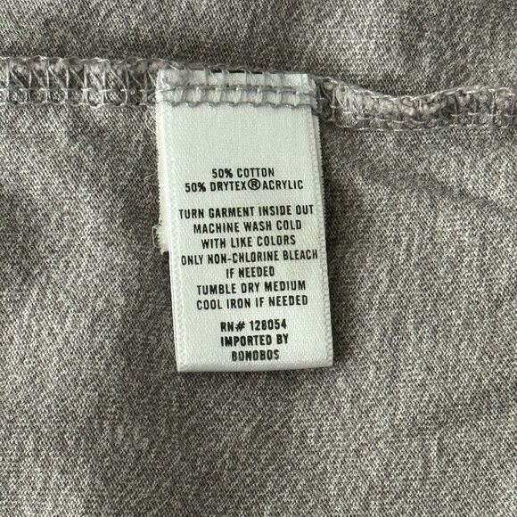 Bonobos Shirt Men Large Slim Fit Gray Tan Heather Everyday Basic Layering Casual - Picture 6 of 6